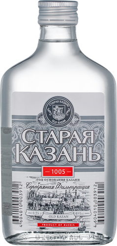 Водка СТАРАЯ КАЗАНЬ Люкс Серебряная 40%, 0.25л