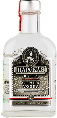 Водка ЦАРСКАЯ Серебряная 40%, 0.25л, вид