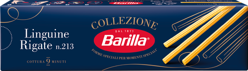 Макароны BARILLA Linguine Rigate из твердых сортов пшеницы, 450г, крупный план