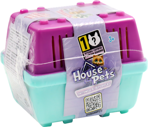 Игрушка HOUSE PETS Питомец в переноске 6х5х5см, в ассортименте, Арт. Т23976, фотография