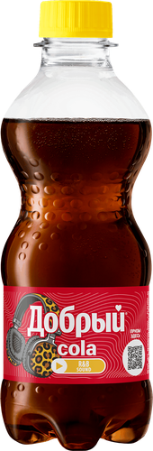 Напиток ДОБРЫЙ Cola сильногазированный, 0.3л, крупный план