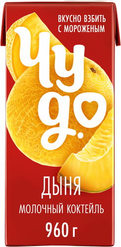 Коктейль молочный ЧУДО Дыня 2%, без змж, 960г, детальное фото