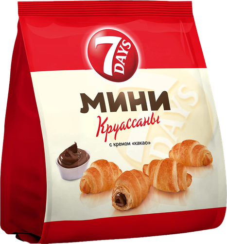 Мини-круассаны 7DAYS с кремом какао, 265г, детальное фото