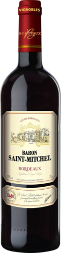 Вино BARON SAINT-MITCHEL BORDEAUX ординарное красное сухое, 0.75л
