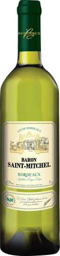 Вино BARON SAINT-MITCHEL BORDEAUX ординарное белое сухое, 0.75л
