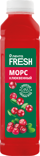 Морс клюквенный ЛЕНТА FRESH, 500мл, детальное фото