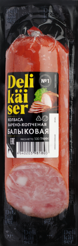 Колбаса копчено-вареная DELIKAISER Балыковая, 300г, детальное фото