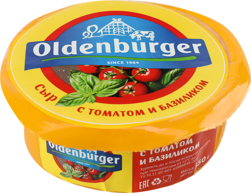 Сыр OLDENBURGER с томатом и базиликом 45%, без змж, 350г, фото