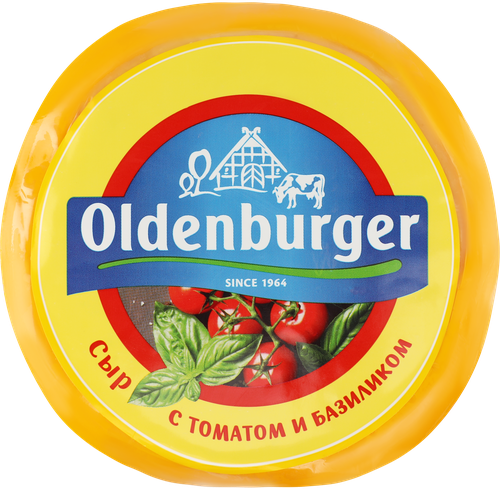 Сыр OLDENBURGER с томатом и базиликом 45%, без змж, 350г, картинка