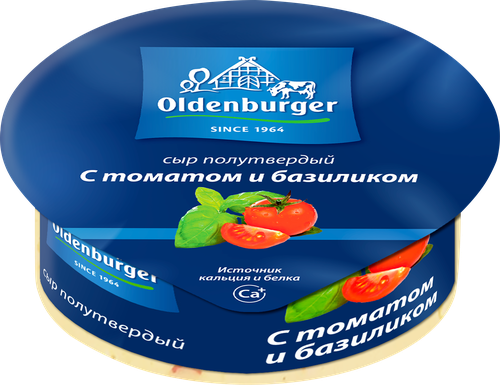 Сыр OLDENBURGER с томатом и базиликом 45%, без змж, 350г, вид