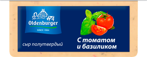 Сыр OLDENBURGER с томатом и базиликом 45%, без змж, 350г, картинка