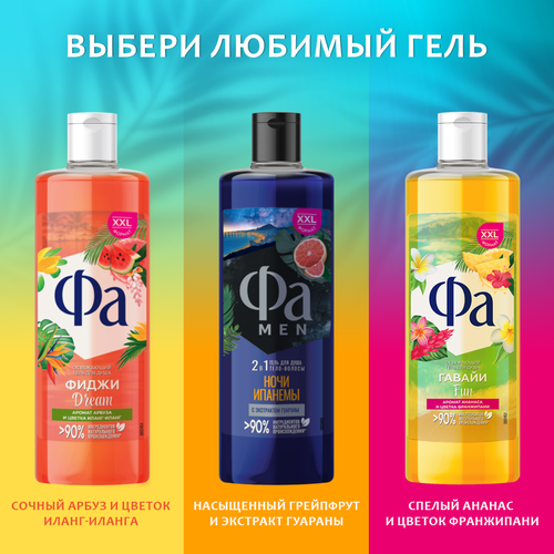 Гель для душа ФА Гавайи Fun, 450мл, вид
