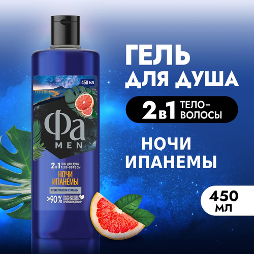 Гель для душа ФА MEN Ночи Ипанемы, 450мл, картинка