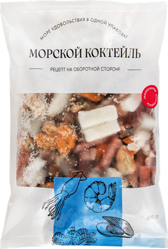 Морской коктейль замороженный IQF, 500г, детальное фото