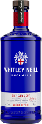 Джин WHITLEY NEILL London Dry Distiller's Cut дистиллированный 47%, 0.7л, крупный план