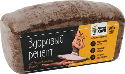 Хлеб рецепт ржано-пшеничный бездрожжевой РИЖСКИЙ ХЛЕБ Здоровый, заварной, 300г, фото