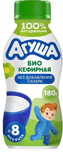 Продукт биокефирный детский АГУША 3,1%, с 8 месяцев, без змж, 180г, фото