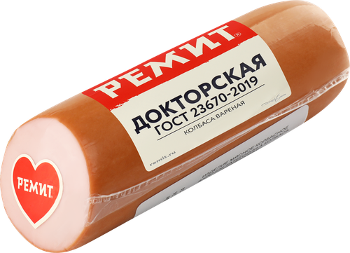 Колбаса вареная РЕМИТ Докторская, 320г, картинка