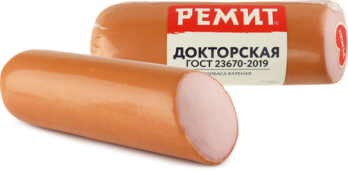 Колбаса вареная РЕМИТ Докторская, 320г, детальное фото
