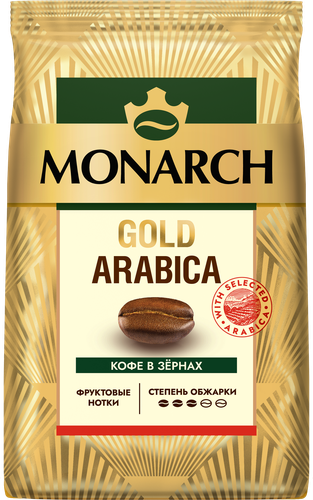 Кофе зерновой MONARCH Gold Золото Арабики натуральный жареный, 800г, изображение