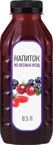 Напиток Лесные ягоды негазированный, 0.5л, вид