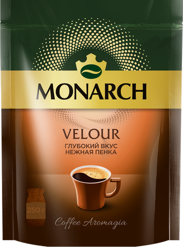 Кофе растворимый MONARCH Велюр, натуральный порошкообразный, 250г, фото