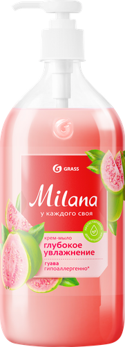 Жидкое крем-мыло GRASS Milana Гуава увлажняющее, 1000мл, картинка