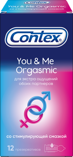 Презервативы CONTEX You&me Orgasmic из натурального латекса, 12шт, изображение