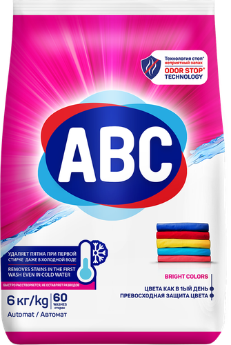 Стиральный порошок для цветного белья ABC, 6кг, детальное фото