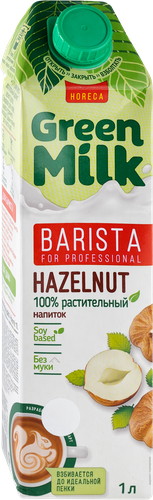 Напиток на соевой основе GREEN MILK Barista Фундучный, 1000мл, картинка