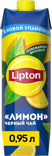 Напиток LIPTON Черный чай со вкусом лимона негазированный, 0.95л, картинка