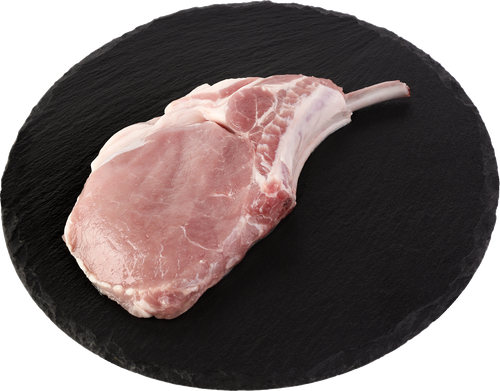 Стейк свиной МИРАТОРГ Tender Pork Томагавк, категория Б, 360г, крупный план