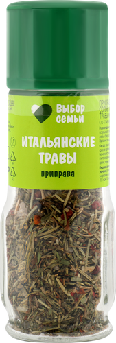 Приправа ВЫБОР СЕМЬИ Итальянские травы, мельница, 50г, фотография