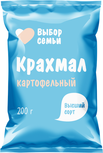 Крахмал картофельный ВЫБОР СЕМЬИ высший сорт, 200г, вид