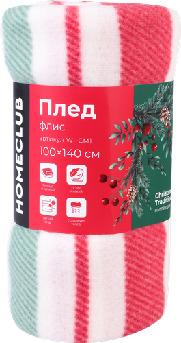Плед HOMECLUB Ретро 100x140см, флис, Арт. WI-CM1, изображение