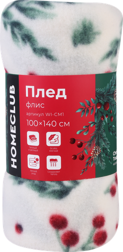 Плед HOMECLUB Ретро 100x140см, флис, Арт. WI-CM1, детальное фото