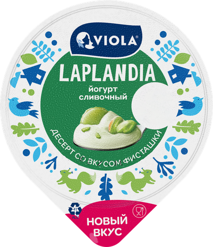Йогурт LAPLANDIA Сливочный со вкусом фисташки 7,1%, без змж, 180г, вид