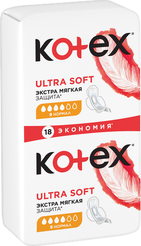 Прокладки KOTEX Ultra Soft Нормал, 18шт, фото