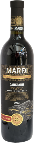 Вино MARDI Саперави сортовое ординарное красное сухое, 0.75л
