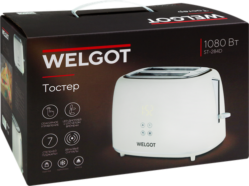 Тостер WELGOT Nude, электронный дисплей, Арт. ST-284D, картинка