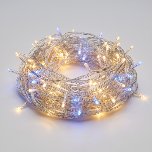 Электрогирлянда Platinum choice, Занавес, 400 LED, теплый белый, мерцающий холодный белый, 2.5х3м, фотография