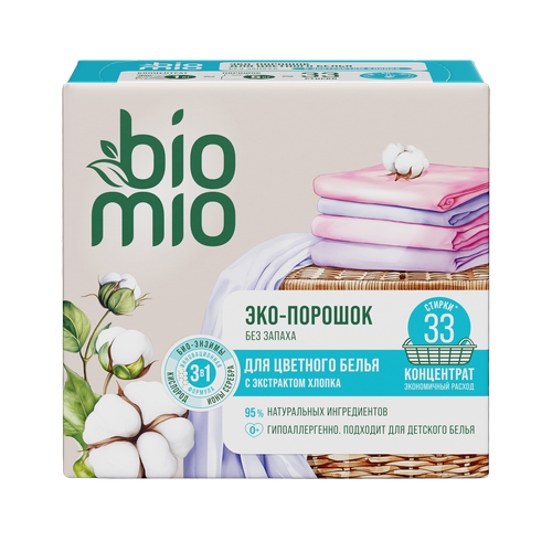 Стиральный порошок BIOMIO Bio-universal Colors&Whites универсальный, концентрат, 1000г, картинка