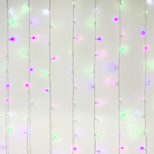Гирлянда электрическая светодиодная HOMECLUB Занавес 400LED 2,5х3м мультиколор, 8 режимов, IP44, Арт. 19-231228, изображение