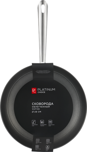 Сковорода PLATINUM CHOICE индукция 28см, облегченный чугун, Арт. AE-L4, изображение