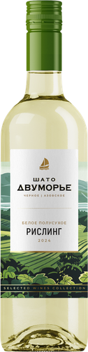 Вино ШАТО ДВУМОРЬЕ Рислинг ординарное белое полусухое, 0.75л, детальное фото