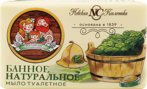 Мыло туалетное НЕВСКАЯ КОСМЕТИКА Банное, 180г, вид