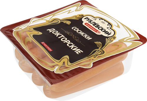 Сосиски РУБЛЁВСКИЙ Докторские, категория В, 430г, фото