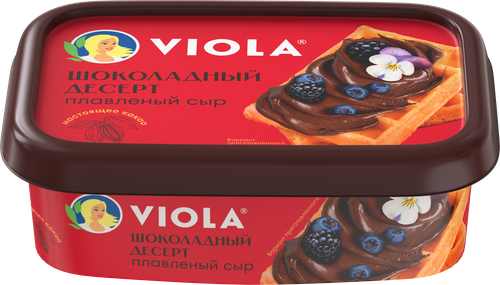 Сыр плавленый VIOLA Шоколадный десерт 30%, без змж, 180г, детальное фото