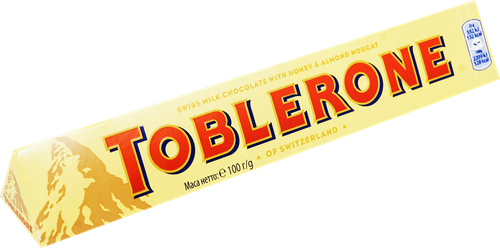 Шоколад молочный TOBLERONE с медово-миндальной нугой, 100г, фотография