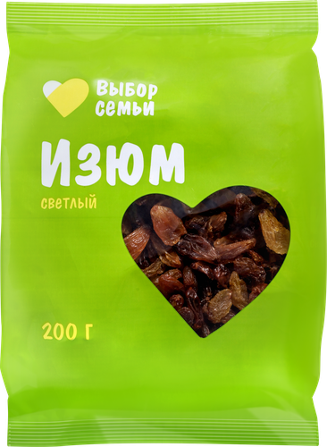 Изюм светлый ВЫБОР СЕМЬИ, 200г, картинка